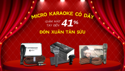 Micro karaoke có dây giảm mát tay đến 41%, mua ngay còn kịp đón Tết