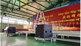 Lắp dàn âm thanh 8 loa 2 sub để karaoke, biểu diễn văn nghệ cho công ty tại khu công nghiệp Đất Đỏ, Bà Rịa