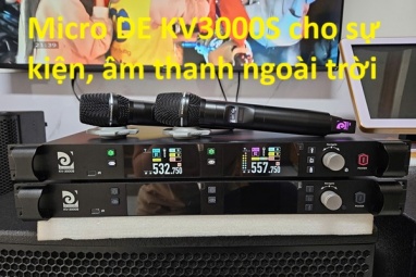 Micro DE KV3000S mẫu mới nhất, chất lượng quá tốt cho sự kiện, âm thanh không gian lớn !