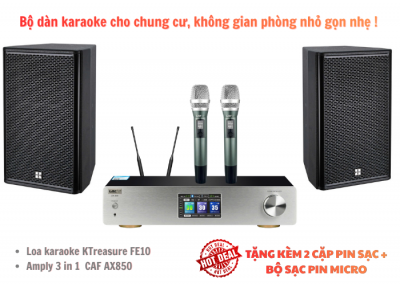 Dàn karaoke nhỏ gọn cho chung cư không gian nhỏ