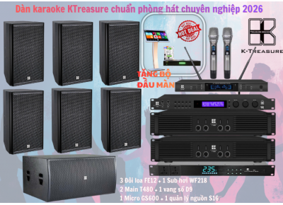Dàn karaoke KTreasure chuẩn phòng hát chuyên nghiệp 2026