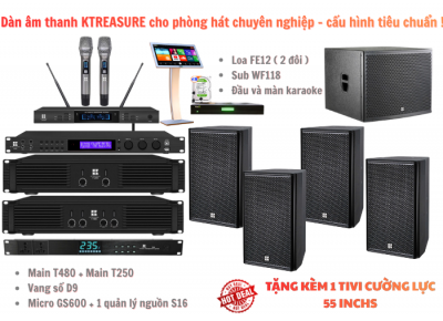 Bộ dàn karaoke tiêu chuẩn cho 1 phòng hát chuyên nghiệp 