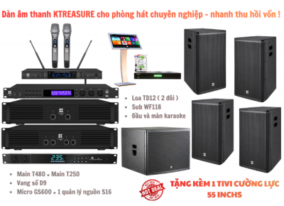 Dàn Âm Thanh KTreasure TD12 cho phòng hát chuyên nghiệp nhanh thu hồi vốn 