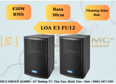 Loa E3 FU12 công suất mạnh mẽ cho karaoke