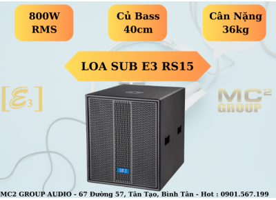 Loa Sub Hơi E3 RS15 Công suất 800w