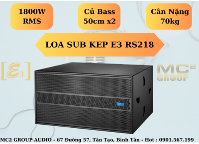 Loa Sub Kep E3 RS218 ( 2 bass 50cm )