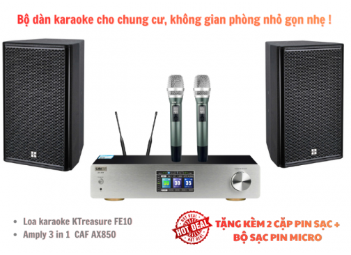 Dàn karaoke nhỏ gọn cho chung cư không gian nhỏ