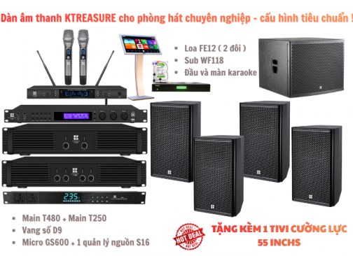 Bộ dàn karaoke tiêu chuẩn cho 1 phòng hát chuyên nghiệp 