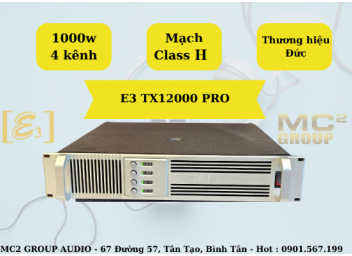 Main E3 TX12000 Pro 4 kênh 1000w