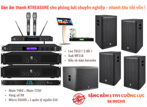Dàn Âm Thanh KTreasure TD12 cho phòng hát chuyên nghiệp nhanh thu hồi vốn 