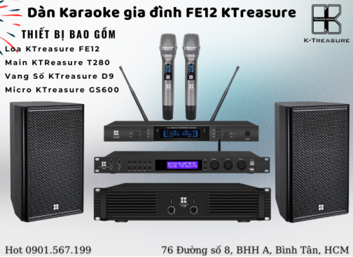 Dàn karaoke gia đình KTreasure FE12 thương hiệu Đức