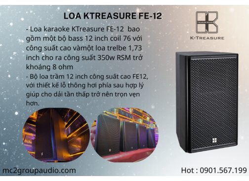 Dàn karaoke gia đình KTreasure FE12 thương hiệu Đức