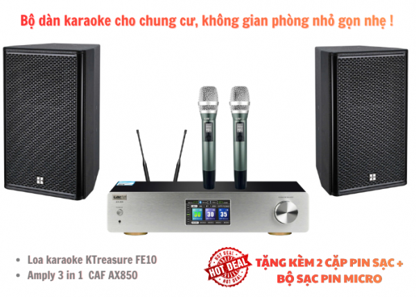 bộ dàn karaoke gọn cho chung cư