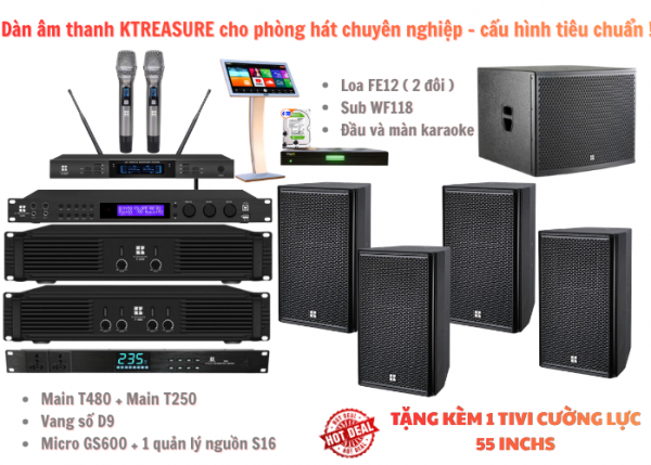 trọn bộ thiết bị âm thanh karaoke cho 1 phòng hát chuyên nghiệp