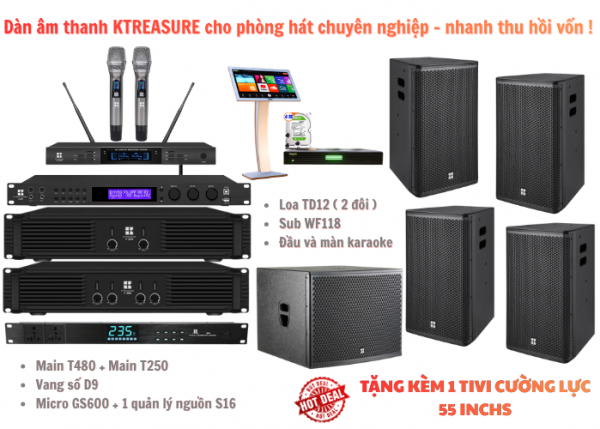 dàn âm thanh ktreasure td12 cho phòng karaoke kinh doanh