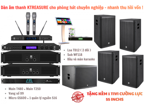 Dàn Âm Thanh KTreasure TD12 cho phòng hát chuyên nghiệp nhanh thu hồi vốn 