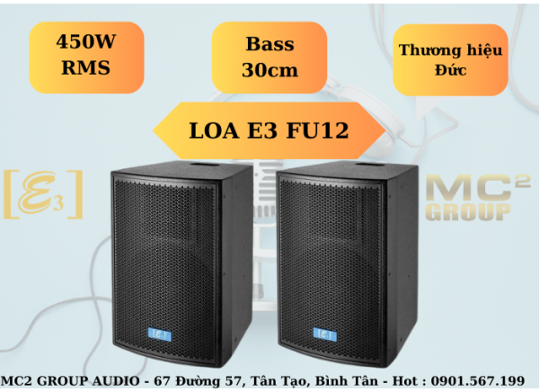 Loa E3 FU12 công suất mạnh mẽ cho karaoke