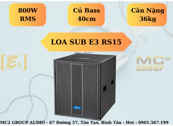 Loa Sub Hơi E3 RS15 Công suất 800w