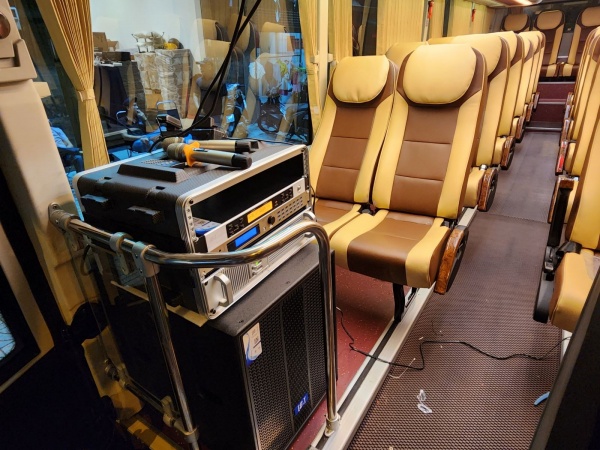 dàn karaoke cho xe du lịch 29 chỗ, 45 chỗ
