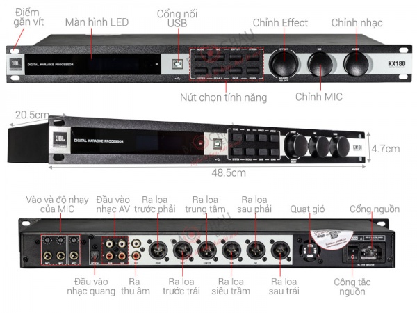 Mixer-karaoke-JBL-KX-180